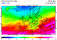 [UV index of 16 July 2016]